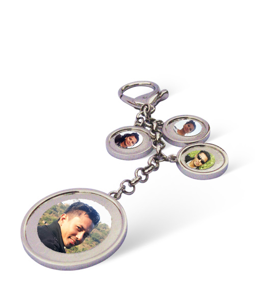 Metal Round Family Photo Keychain Gift Buy Shop Send Online Kathmandu Nepal
