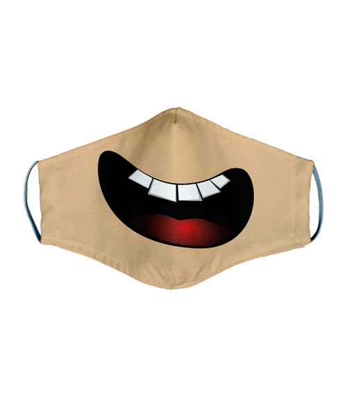 Facial Expression Funny Cartoon White Teeth Face Mask