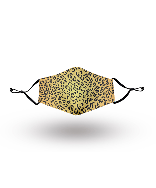 Animal Pattern Leopard Fur Yellow and Black Face Mask