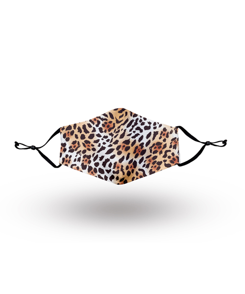 Animal Pattern Leopard Skin Orange, Black and White Face Mask