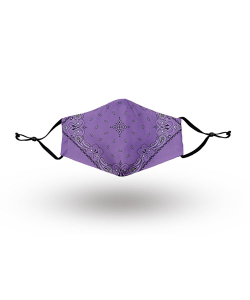 Bandana Pattern Mask Purple