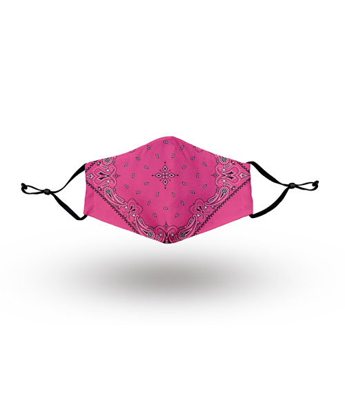 Bandana Pattern Mask Pink