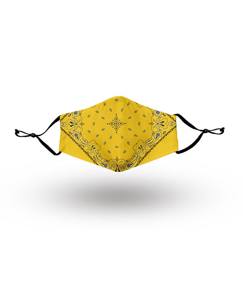 Bandana Pattern Mask Bright Yellow