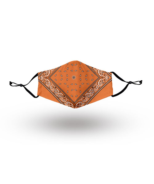 Bandana Pattern Mask Orange