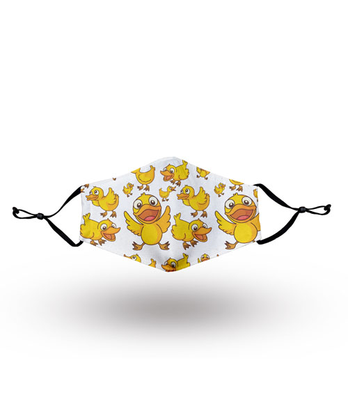 Kids Mask Yellow Duck Pattern