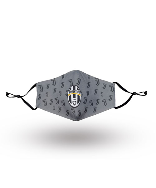 Juventus Football Club Grey and Black Pattern Mask