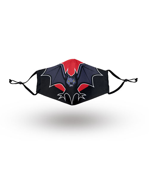 Vampire Face Mask with flying Bat