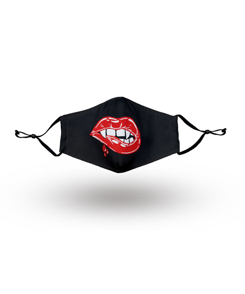 Vampire Face Mask with Bloody Lips