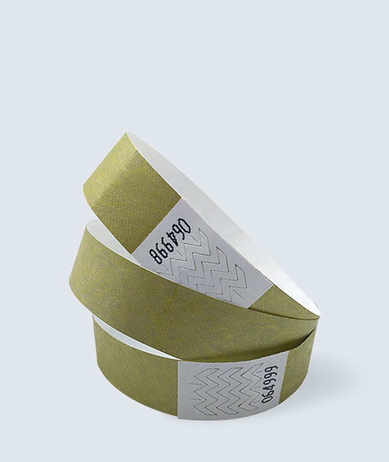 Golden Paper Wristbands for Events