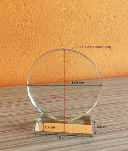 Crystal Diamond Circle Round Award