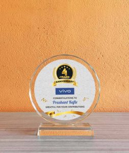 Crystal Diamond Circle Round Award