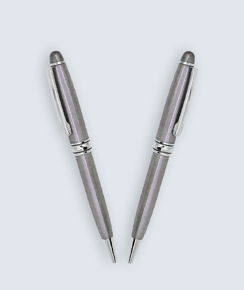 Metal Grey Body Ballpen, Business Giveaway and Promotional Gift