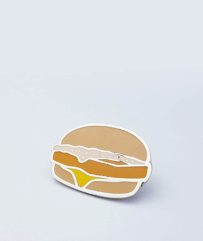 Burger Restaurant Logo Lapel Pin