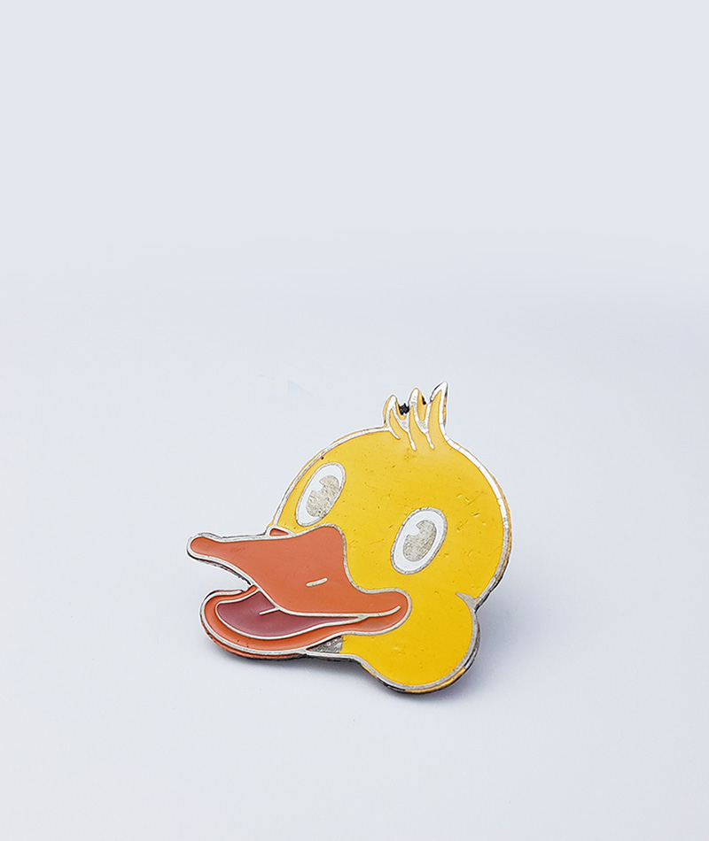 Yellow Duck Brass Lapel Pin Badge