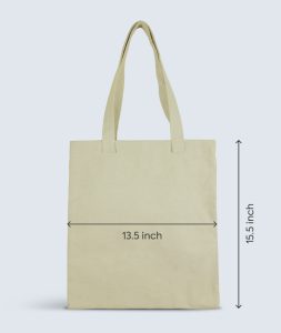 Canvas Tote Bag with Zipper Closure