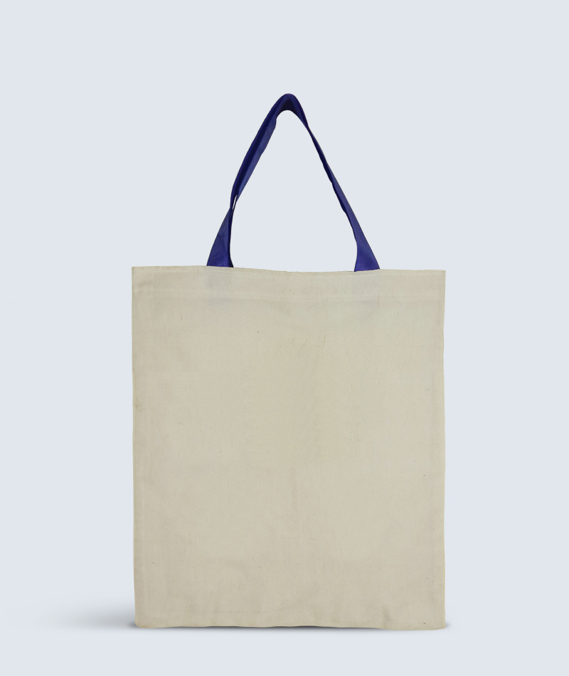 Cotton tote bag with nylon handle for giveaways