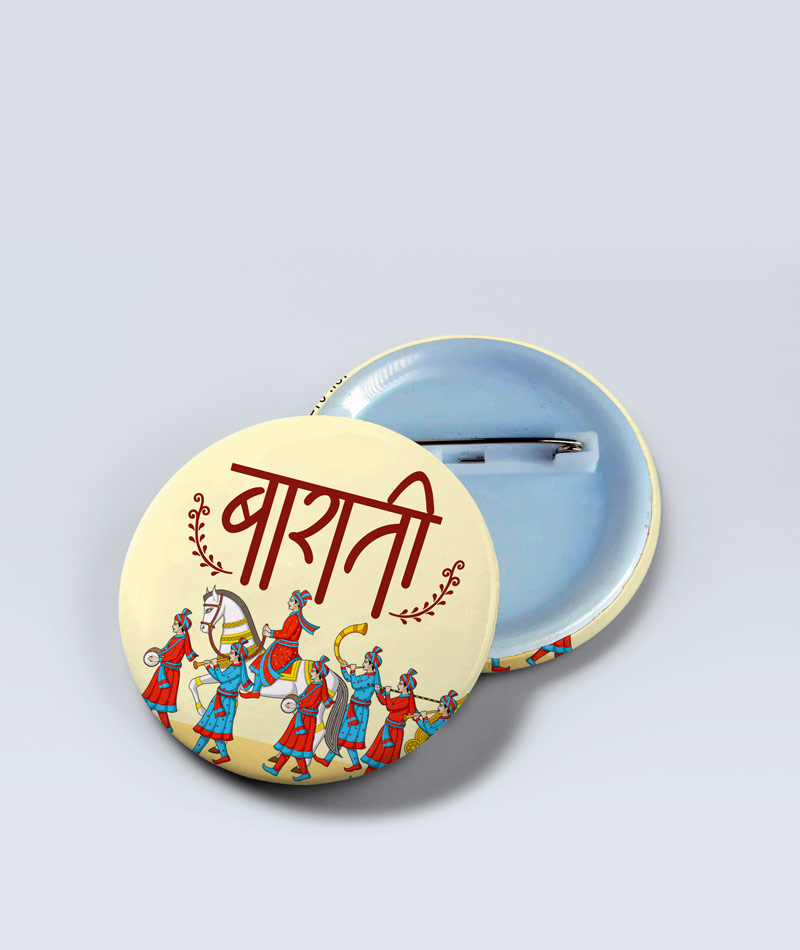 Barati Wedding Badge Set with Dulha and Dulhan