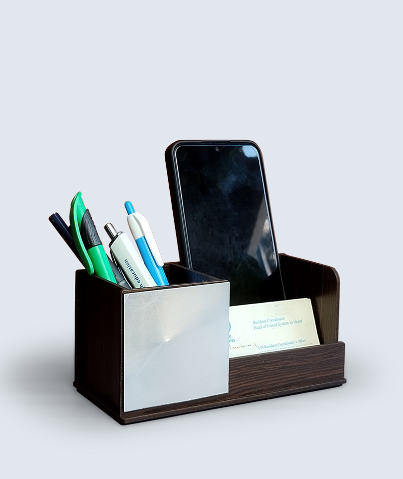 Desk Organizer with Pen and Mobile Stand