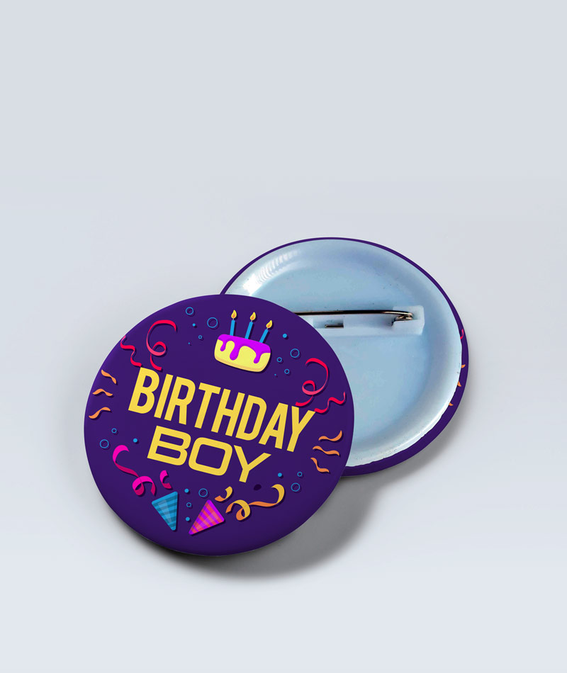 Birthday Boy Button Pin Badge