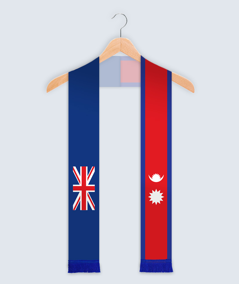 Nepal and UK Flag Sash Stole