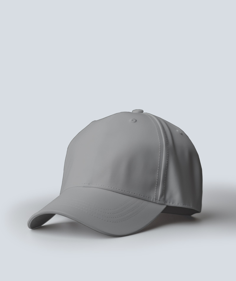 Custom 5-panel promotional cap with logo print, front view