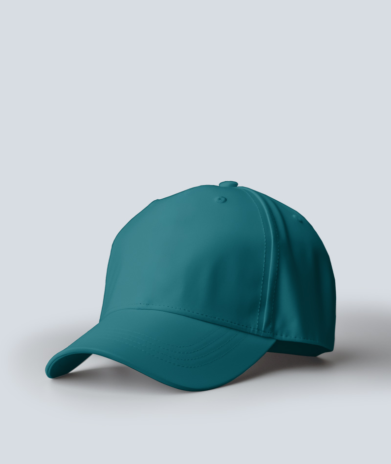 Promotional cap with custom logo print, front view