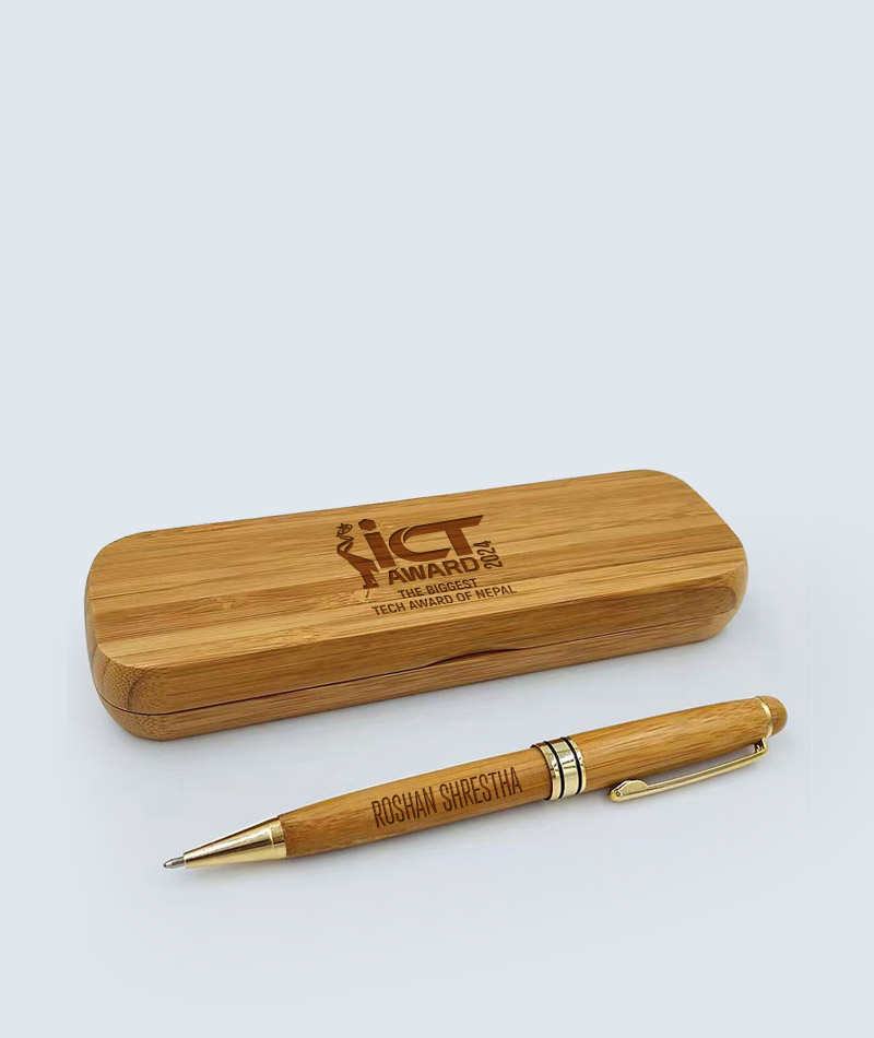 Bamboo Pen and Case Set
