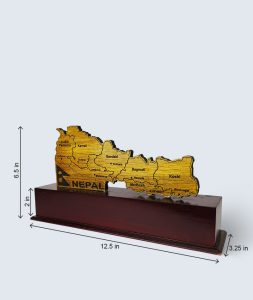 Wooden Nepal Map Token of Love, Maya Ko Chino