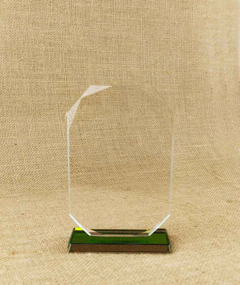 Clear Crystal Plaque Award