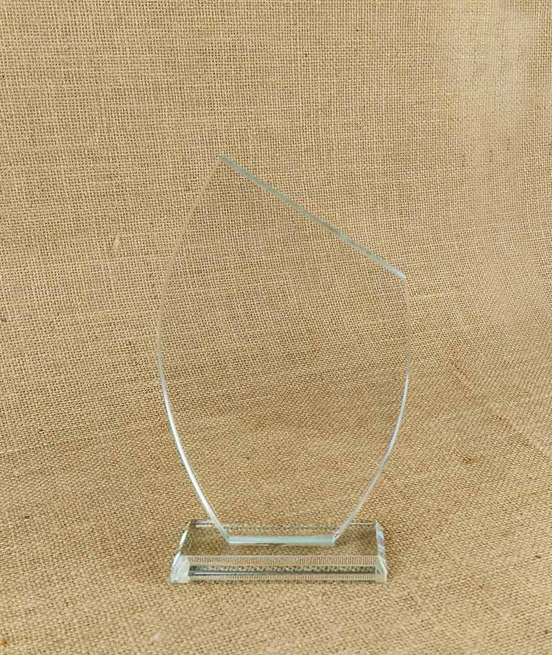 Modern Flame Personalized Crystal Award