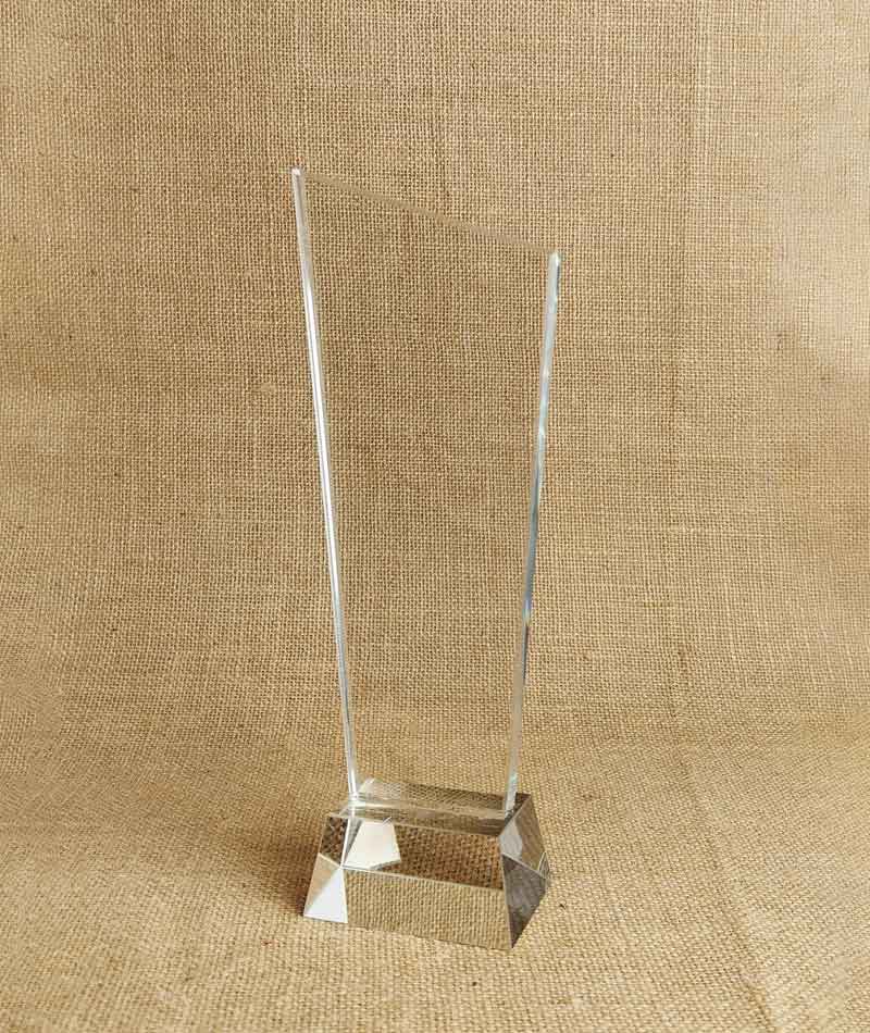 Modern Slant Edge Crystal Award