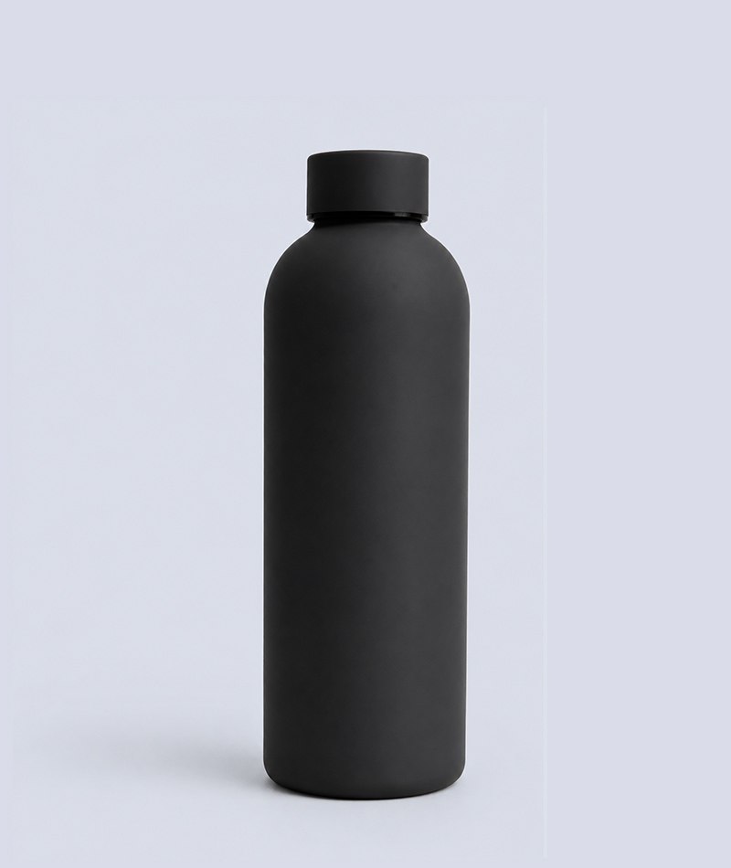 Vacuum Insulated Black Matte Finish Stainless Steel Water Bottle